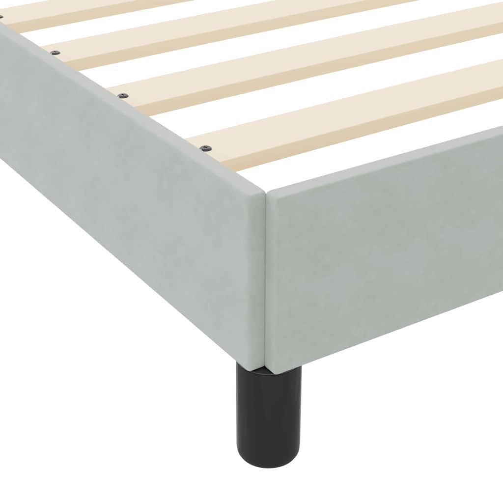 Box spring seng med madras Lysegrå 100 x 210 cm Stof