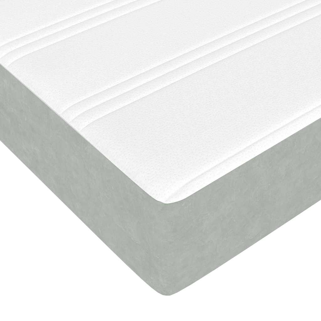 Box spring seng med madras Lysegrå 100 x 210 cm Stof