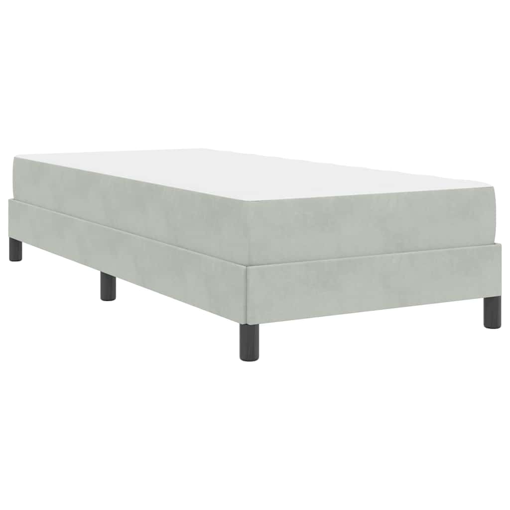 Box spring seng med madras Lysegrå 100 x 210 cm Stof