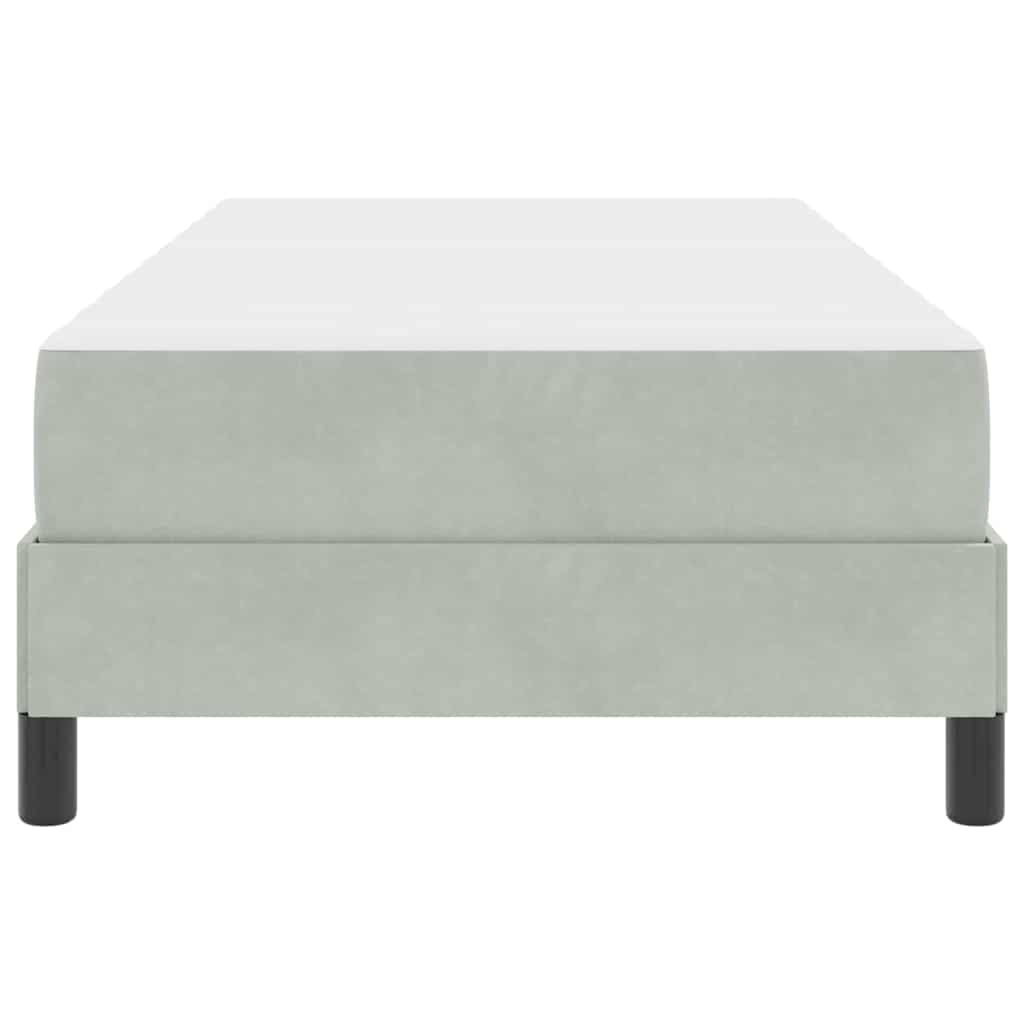 Box spring seng med madras Lysegrå 100 x 210 cm Stof