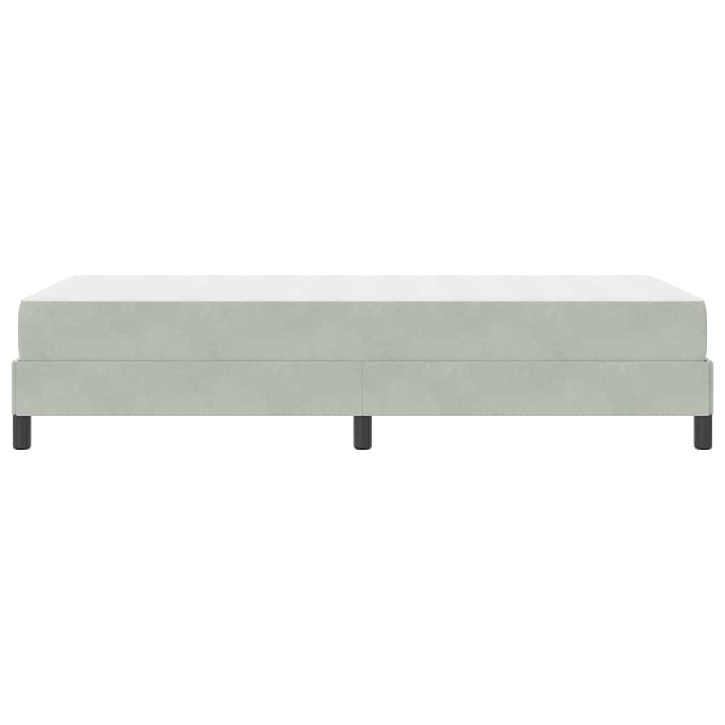 Box spring seng med madras Lysegrå 100 x 210 cm Stof