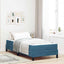 Box spring seng med madras Mørk blå 100 x 220 cm Stof