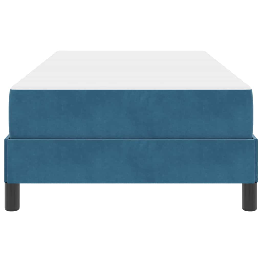 Box spring seng med madras Mørk blå 100 x 220 cm Stof
