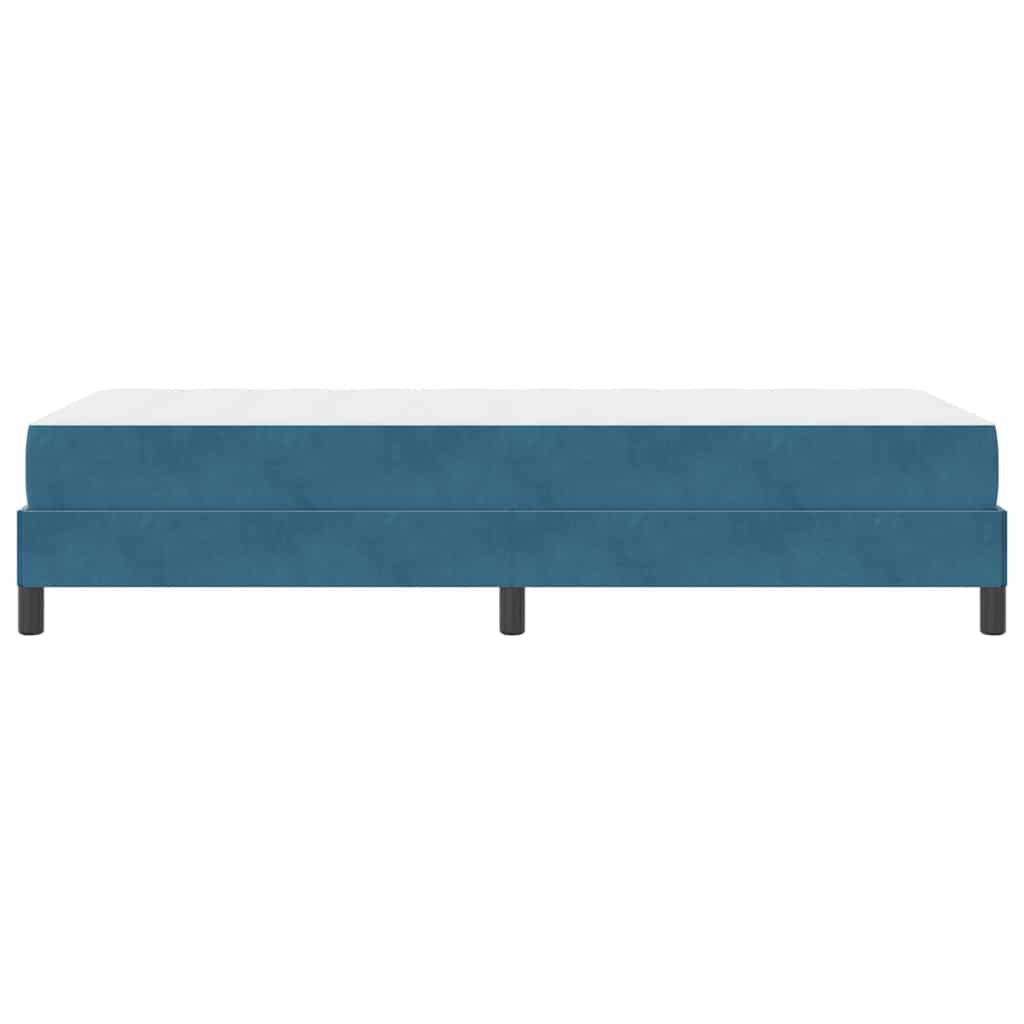 Box spring seng med madras Mørk blå 100 x 220 cm Stof