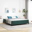 Box spring seng med madras Mørkegrøn 180 x 220 cm Stof