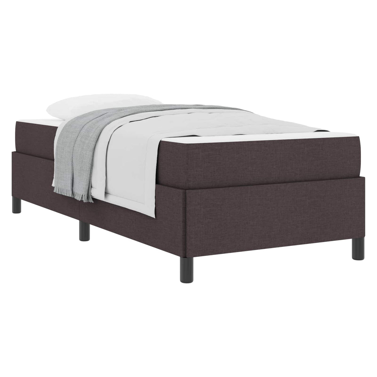 Box spring seng Mørk Brun 90 x 200 cm Stof