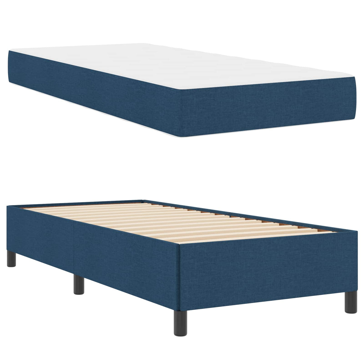 Box spring seng Blå 100 x 200 cm Stof