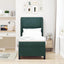 Box spring seng med hovedgærde Mørkegrøn 200 x 80 cm Fløjl