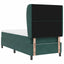 Box spring seng med hovedgærde Mørkegrøn 190 x 90 cm Fløjl