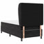 Box spring seng med hovedgærde Sort 200 x 100 cm Fløjl
