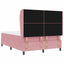 Box spring seng med hovedgærde Lyserød 190 x 140 cm Fløjl
