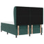 Box spring seng med hovedgærde Mørkegrøn 200 x 160 cm Fløjl