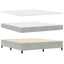Box spring seng med hovedgærde Lysegrå 200 x 180 cm Fløjl