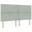 Box spring seng med hovedgærde Lysegrå 200 x 180 cm Fløjl