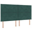 Box spring seng med hovedgærde Mørkegrøn 200 x 180 cm Fløjl