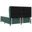 Box spring seng med hovedgærde Mørkegrøn 200 x 180 cm Fløjl
