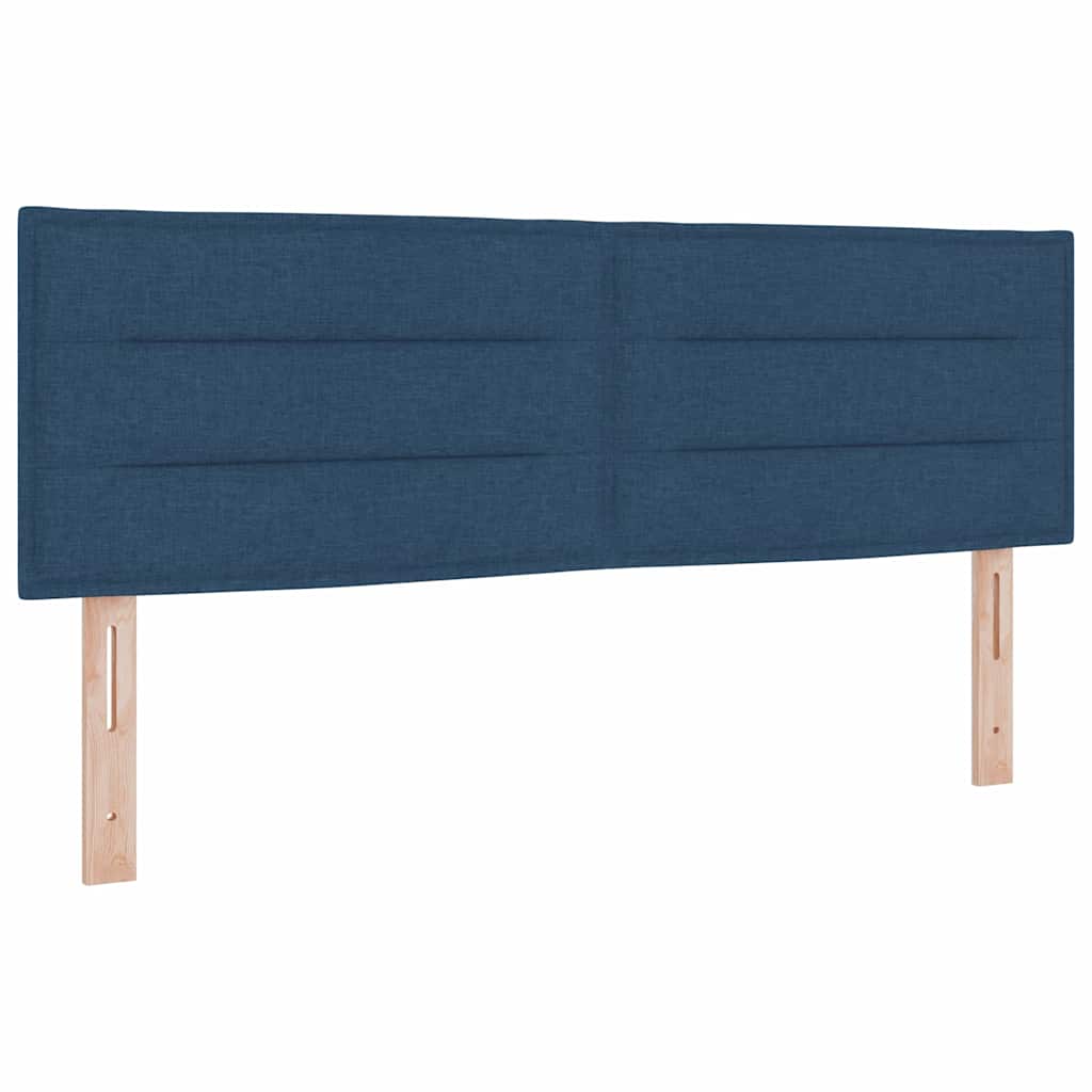 Box spring seng med hovedgærde Blå 200 x 140 cm Stof