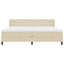Box spring seng med hovedgærde Creme 200 x 200 cm Stof