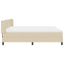 Box spring seng med hovedgærde Creme 200 x 200 cm Stof
