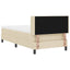 Box spring seng med hovedgærde Creme 200 x 80 cm Stof