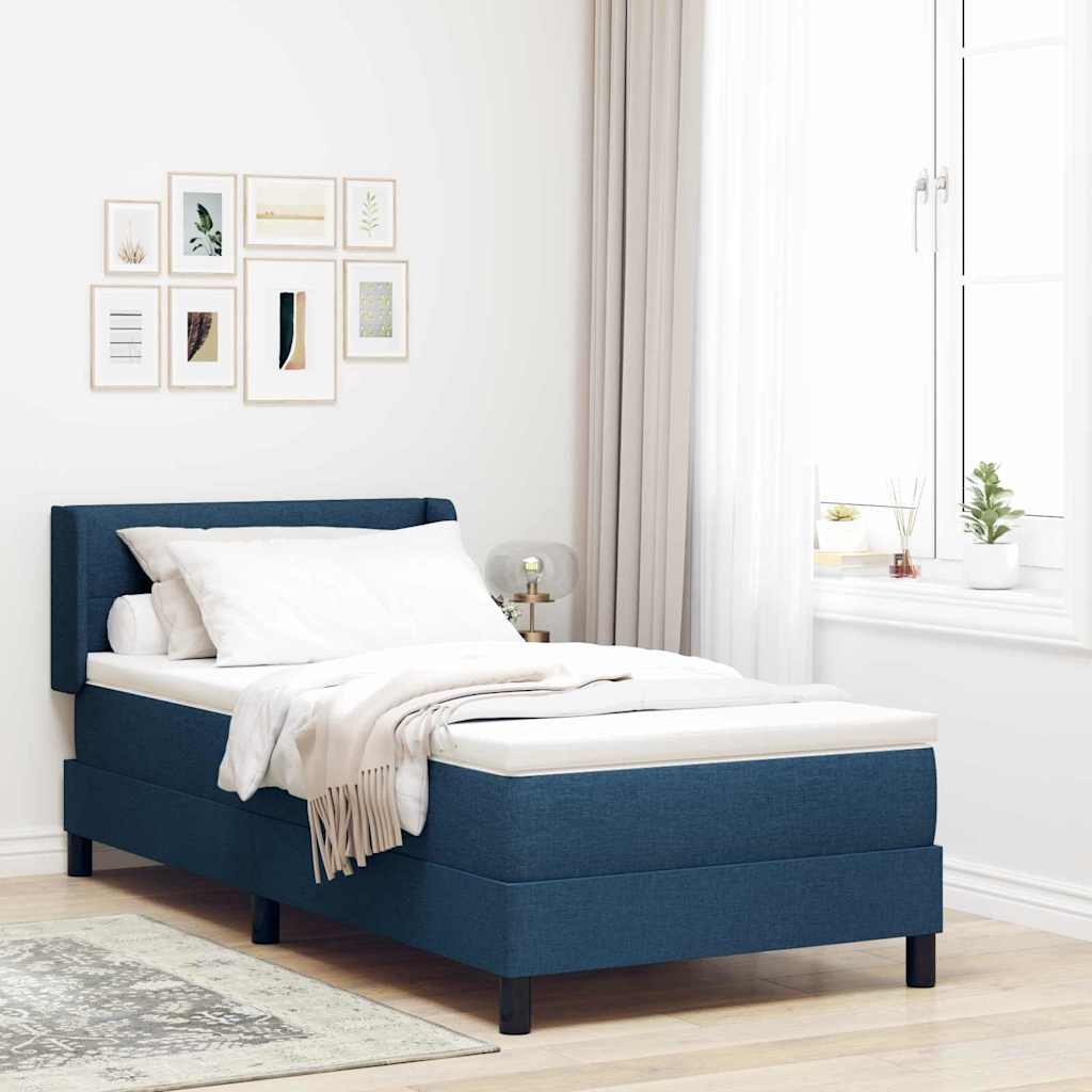 Box spring seng med hovedgærde Blå 200 x 80 cm Stof