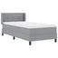 Box spring seng med hovedgærde Lysegrå 200 x 100 cm Stof