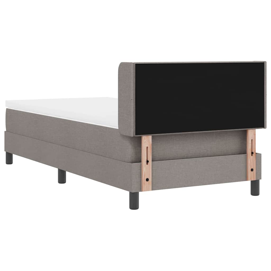Box spring seng med hovedgærde Gråbrun 200 x 100 cm Stof