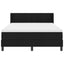 Box spring seng med hovedgærde Sort 190 x 140 cm Stof