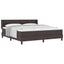 Box spring seng med hovedgærde Mørk Brun 200 x 180 cm Stof