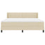 Box spring seng med hovedgærde Creme 200 x 180 cm Stof