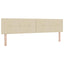 Box spring seng med hovedgærde Creme 200 x 200 cm Stof