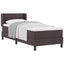 Box spring seng med pude Mørk Brun 200 x 80 cm Stof
