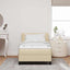 Box spring seng med hovedgærde Creme 200 x 90 cm Stof