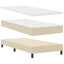Box spring seng med hovedgærde Creme 200 x 90 cm Stof
