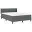 Box spring seng med hovedgærde Mørkegrå 190 x 140 cm Stof