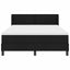 Box spring seng med hovedgærde Sort 190 x 140 cm Stof