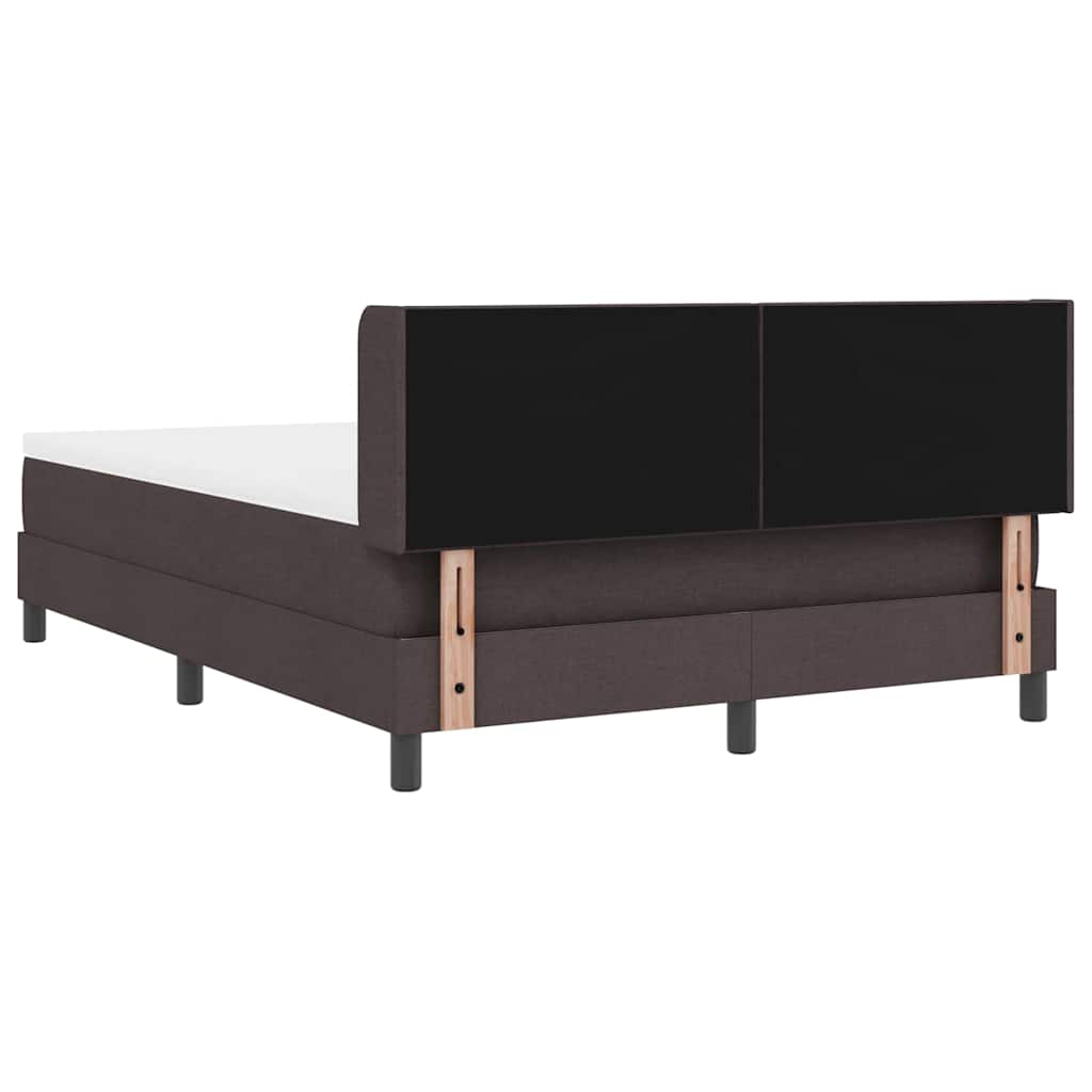 Box spring seng med hovedgærde Mørk Brun 190 x 140 cm Stof