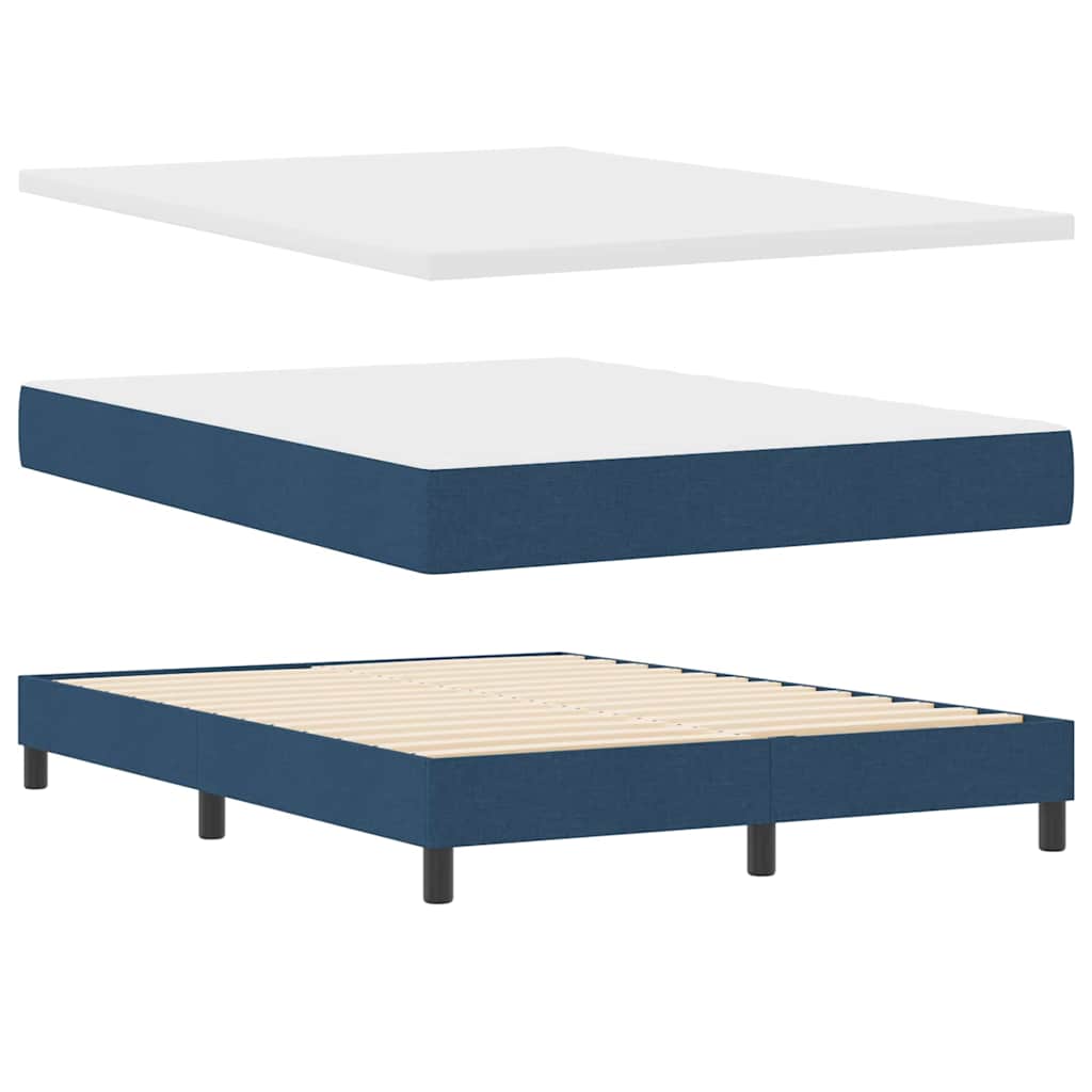 Box spring seng med hovedgærde Blå 200 x 140 cm Stof