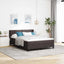 Box spring seng med hovedgærde Mørk Brun 200 x 160 cm Stof