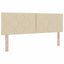 Box spring seng med hovedgærde Creme 200 x 160 cm Stof