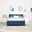 Box spring seng med hovedgærde Blå 200 x 160 cm Stof