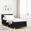 Box spring seng med madras med hovedgærde Sort 200 x 80 cm Stof