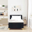 Box spring seng med madras med hovedgærde Sort 200 x 80 cm Stof