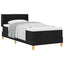 Box spring seng med madras med hovedgærde Sort 200 x 80 cm Stof