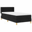 Box spring seng med madras med hovedgærde Sort 200 x 80 cm Stof