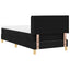 Box spring seng med madras med hovedgærde Sort 200 x 80 cm Stof