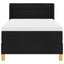 Box spring seng med madras med hovedgærde Sort 200 x 80 cm Stof