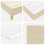 Box spring seng med madras Creme 190 x 140 cm Stof