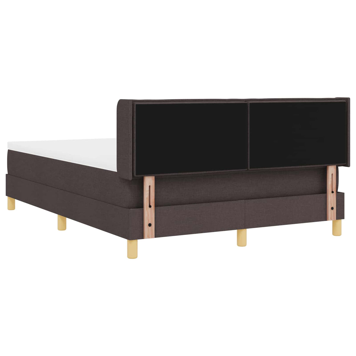 Box spring seng med madras Mørk Brun 200 x 160 cm Stof