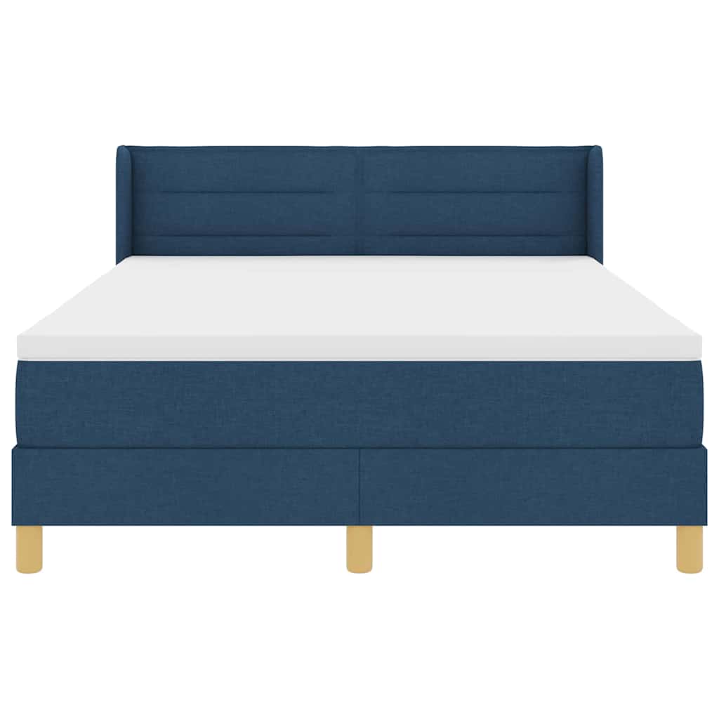 Box spring seng med madras med hovedgærde Blå 200 x 160 cm Stof